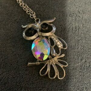 Owl pendant on necklace